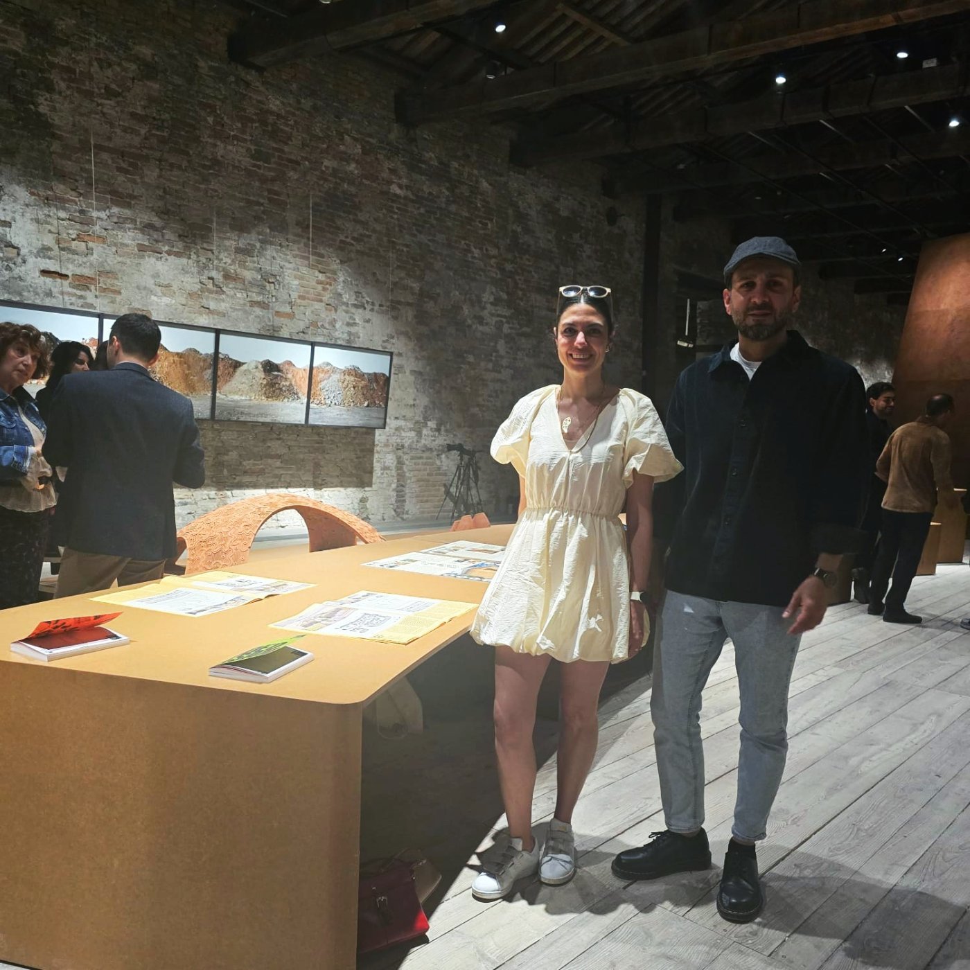 Birge Yıldırım Okta and Gürkan Okta at the Türkiye Pavilion, 2025 Venice Architecture Biennale
